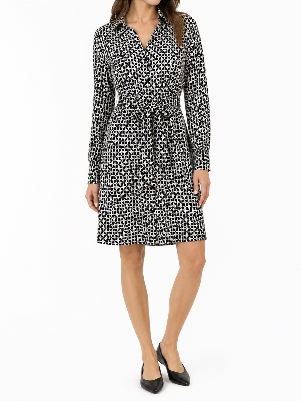 & Other Stories Geo Print Midi Shirt Dress Size 2 NWT